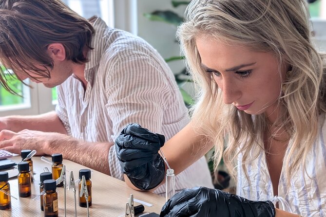 3 Hours Perfume Making Workshop in Amsterdam - Take-home results: sample spray, linen pouch, and a formula you can keep