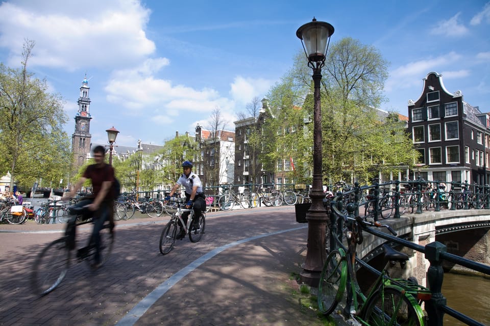 Amsterdam: 3-Hour Private Bike Tour of the City Center - Prinsengracht first: Westerkerk and Anne Frank-area canal views