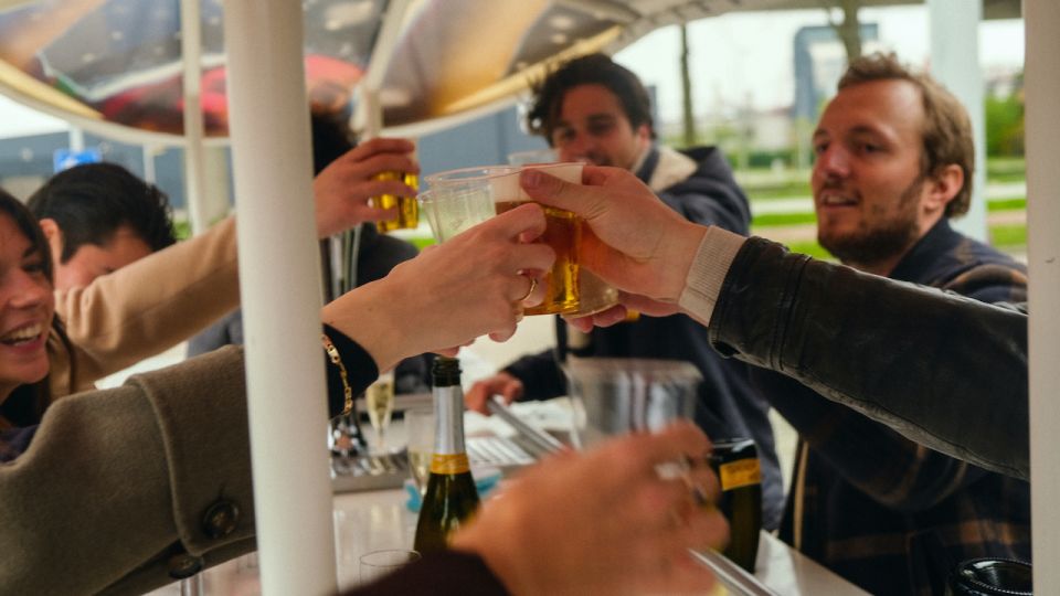 Amsterdam: Dutch Beer Bike Blast Tour with Onboard Bar - Guided cycling in Sloterdijk: what you’ll see instead of canals