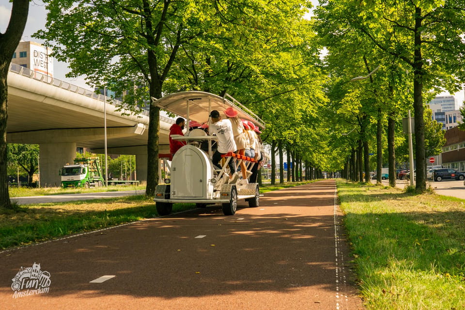 Amsterdam: Dutch Prosecco Party Bike - Music, Bubbly, and Party Games Without the Usual Bar Hopping