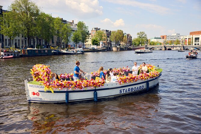 Amsterdam Flower Boat Canal Cruise with Local Guide - Stop 1 on the Amstel: A Famous Start and Easy Backtrack