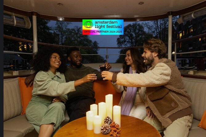 Amsterdam Light Festival: Cruise Unlimited Drinks & Bite option - Key points