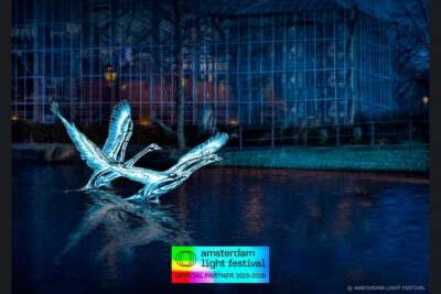 Amsterdam: Light Festival Heated Cruise with Drinks Option - What the Amsterdam Light Festival looks like from a heated, covered boat