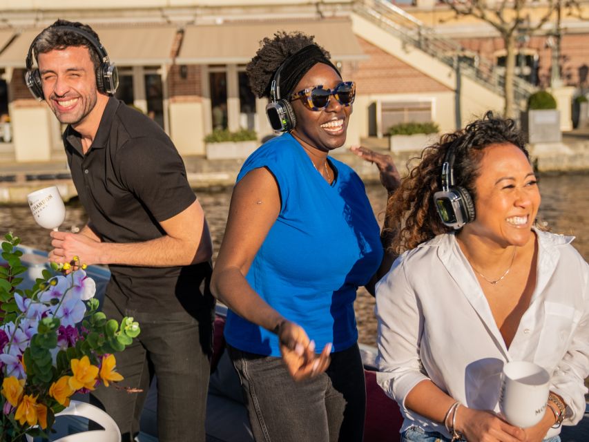 Amsterdam: Private Luxury Cruise with Drinks & Silent Disco - Unlimited drinks: beer, wine, soda, and the part that can vary