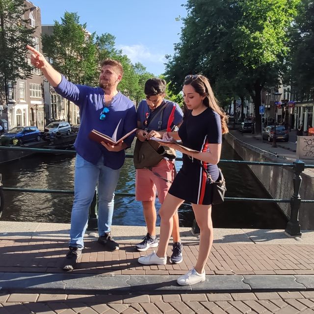 Amsterdam: Treasure Hunt Walking Tour "A Secret Sender" - Walking time, spread-out distances, and the Red Light District note