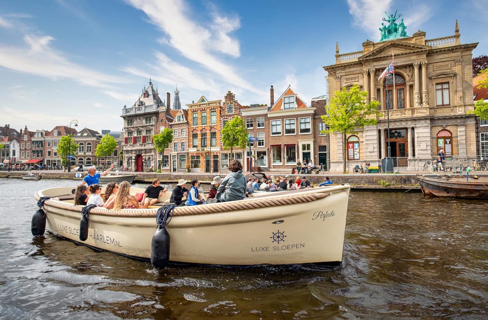 Haarlem: De Adriaan Windmill Tour + Open Canal Cruise - The open sloop cruise: 100% electric, comfy cushions, real local talk