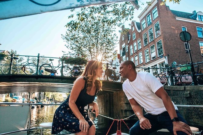 Private Romantic Canal Cruise Amsterdam with Bubbly and Snacks - Heated Seats and a Roof You Control in Real Time
