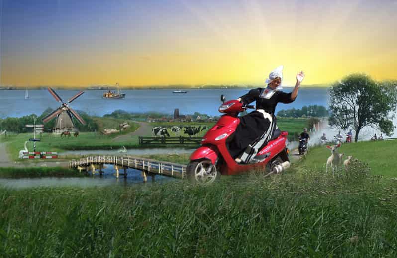 Zaanse Schans: Windmills, Clogs & Cheese by Electric Scooter - Getting started in Wijdewormer: training, test run, and coffee